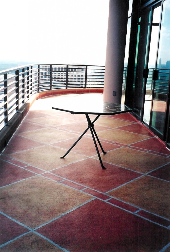 Painted Concrete Tile Floor